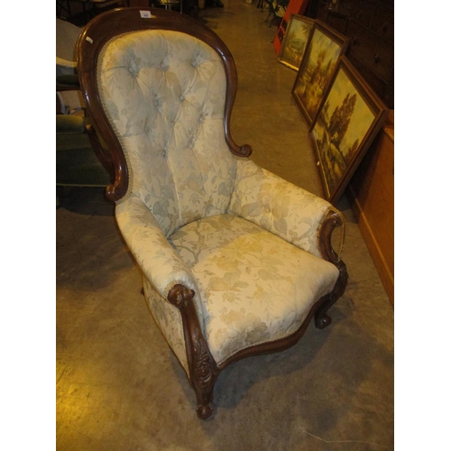 650 - Victorian Parlour Chair on Cabriole Legs