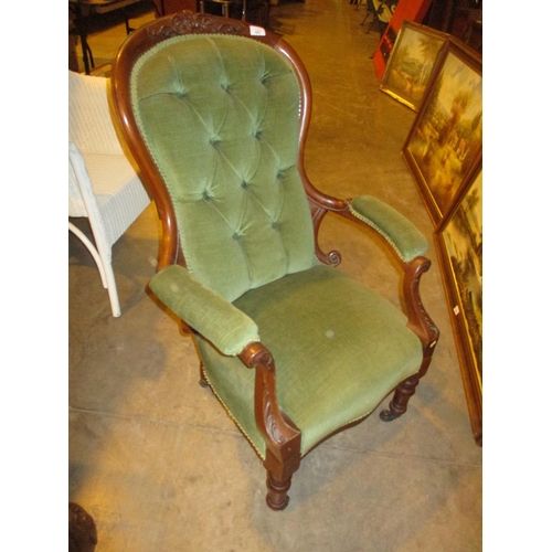 651 - Victorian Parlour Chair on Turned Legs