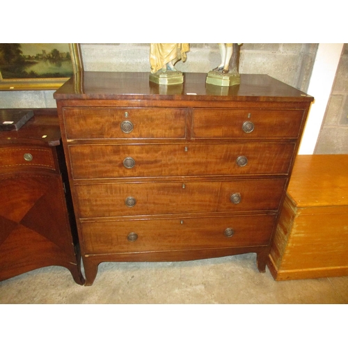 661 - 19th Century Mahogany Chest of 5 Drawers, 103cm