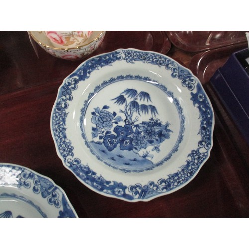 197 - Three Chinese Export Blue and White Porcelain Plates