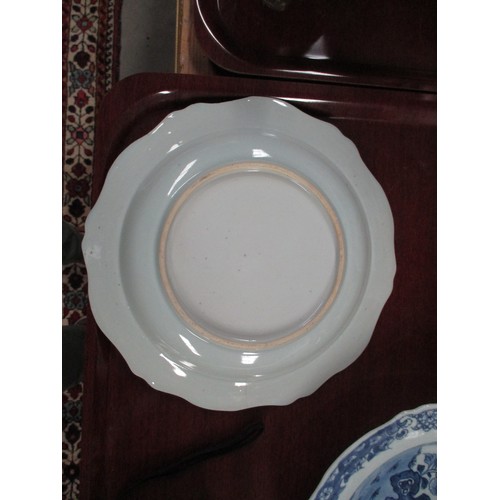 197 - Three Chinese Export Blue and White Porcelain Plates