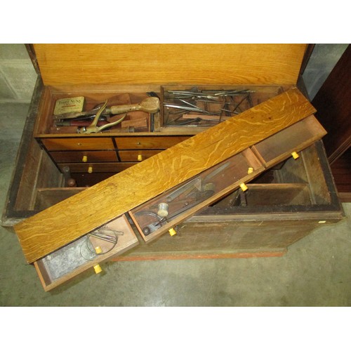 668 - Joiners Tool Trunk with a Good Collection of Tools