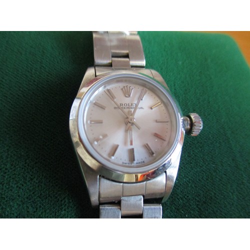 360 - Ladies Stainless Steel Rolex Perpetual Watch with Box