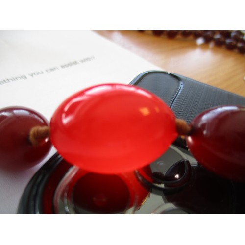 377 - Cherry Amber Necklace, 51.1g