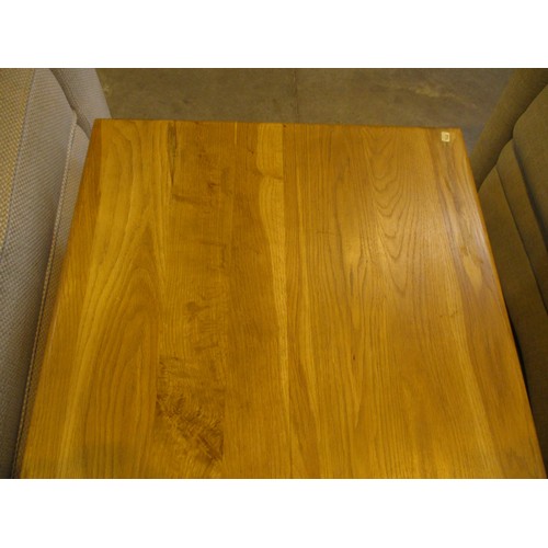 611 - Oak 2 Tier Coffee Table with Drawer, 115x58cm