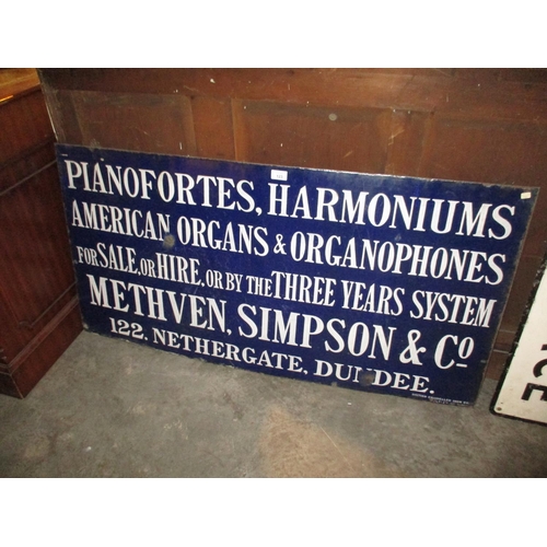 123 - Methven Simpson & Co Dundee Enamel Sign, 62x122cm