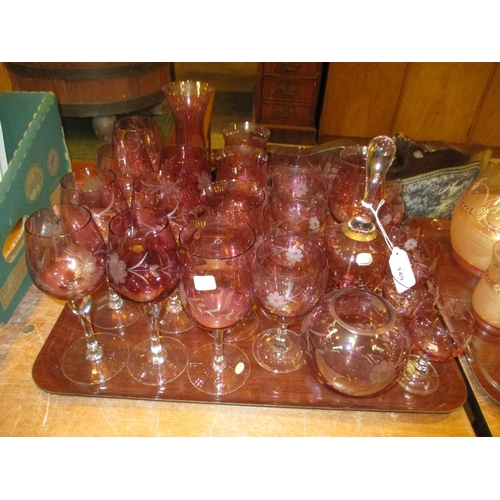 149 - Suite of Etched Goblets and Other Items