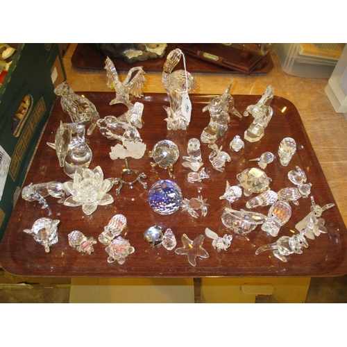 156 - Collection of Swarovski and Other Crystal Ornaments