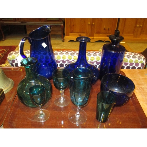 171 - Selection of Blue and Other Glasswares