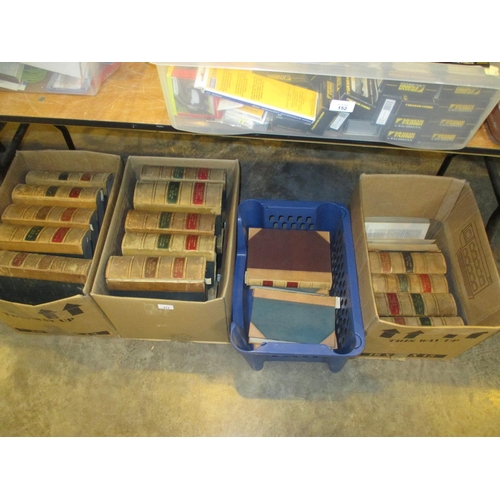 213 - Four Boxes of Leather Bound Law Books