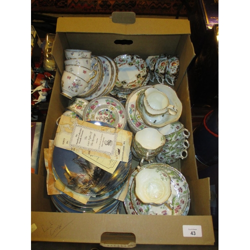 43 - Box of Tea China and Collectors Plates