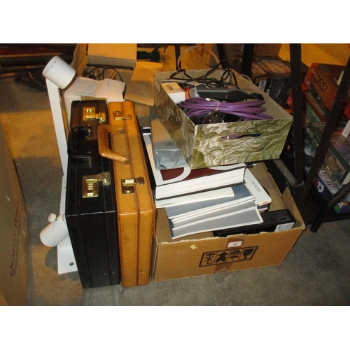 64 - Two Briefcase, Two Flag Holders, B&O Book etc