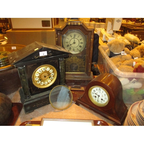 8 - Three Mantel Clocks