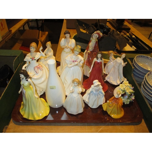 82 - Collection of Royal Doulton Figures, Vase and Posy