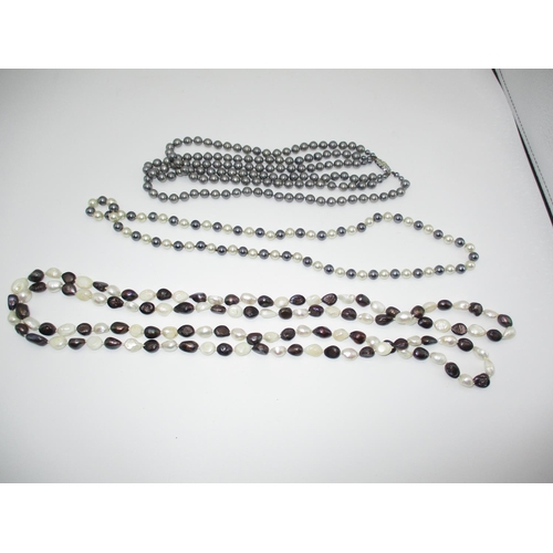 407 - Two Colour Pearl Necklace and 2 Other Necklaces