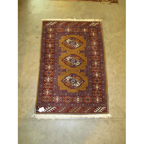 602 - Small Persian Wool Rug, 96x64cm