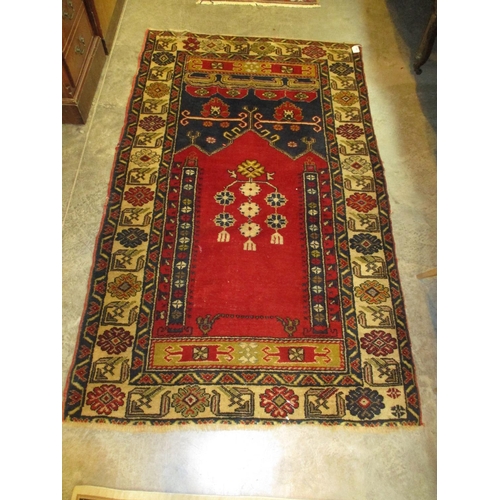 603 - Persian Wool Prayer Rug, 180x108cm