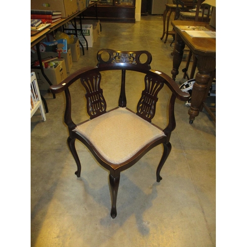 707 - 1920's Mahogany Corner Chair