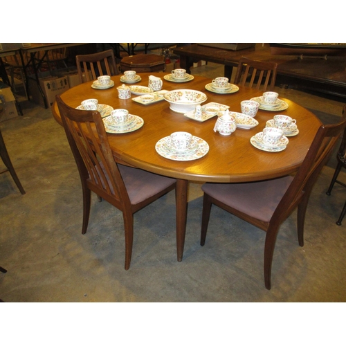 708 - G Plan Teak Extending Dining Table with 4 Chairs