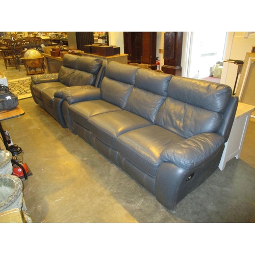 725 - Leather 3 and 2 Seat Reclining Settees