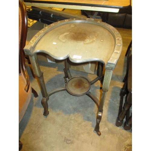 731 - 1920's Good Luck Horseshoe Occasional Table