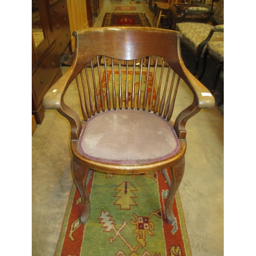 737 - Early 20th Century Oak Desk Arm Chair