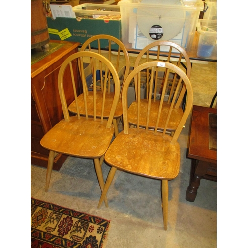 742 - Set of 4 Ercol Hoop Back Chairs