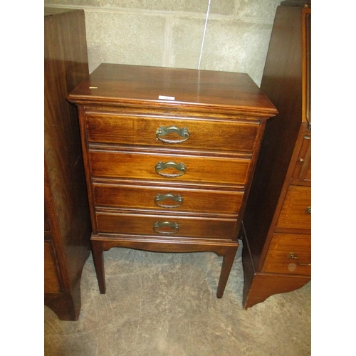 787 - Edwardian 4 Drawer Music Chest, 51cm