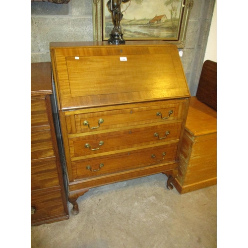 790 - 1920's Inlaid Mahogany Bureau, 74cm