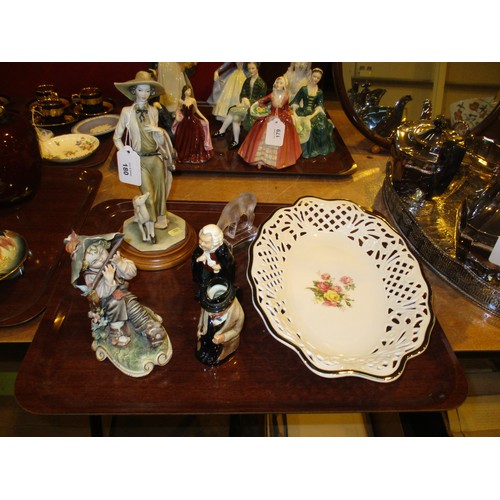 180 - Pierced Dish, Royal Doulton and Other Ornaments