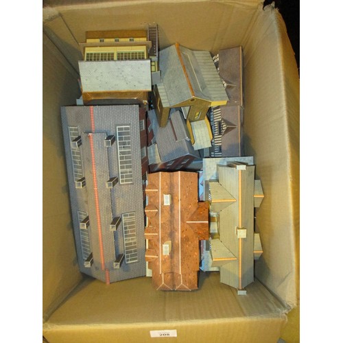 208 - Boxes of Model Railway Buildings, Track etc