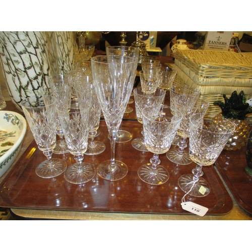 110 - Set of 5 Edinburgh Crystal Wine Goblets, Pair of Goblets and 6 Champagne Flutes