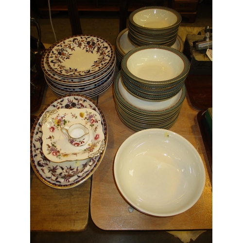 155 - Royal Crown Derby Derby Posies Dish and Cream Jug, Denby Luxor Dinnerwares etc