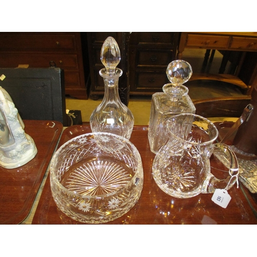 163 - Edinburgh Crystal Bowl, Water Jug and 2 Decanters