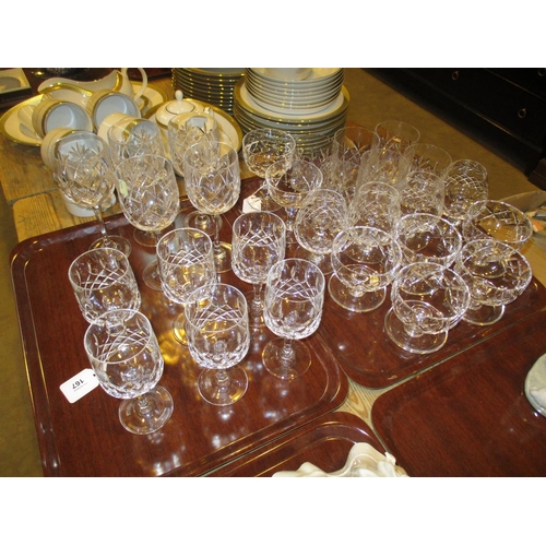 167 - Sets of 6 Crystal Whisky Tumblers and Wine Glasses and Various Others