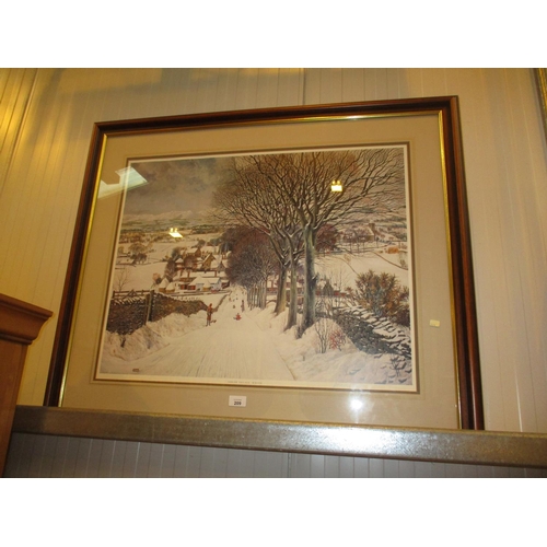 209 - James McIntosh Patrick, Signed Print Sidlaw Village Winter