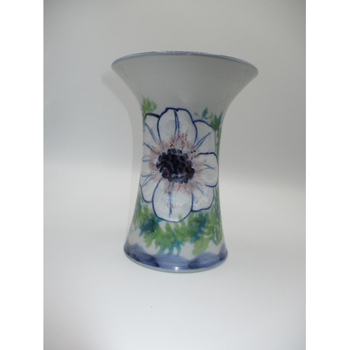 220 - Highland Stoneware Floral Decorated Vase, 17cm