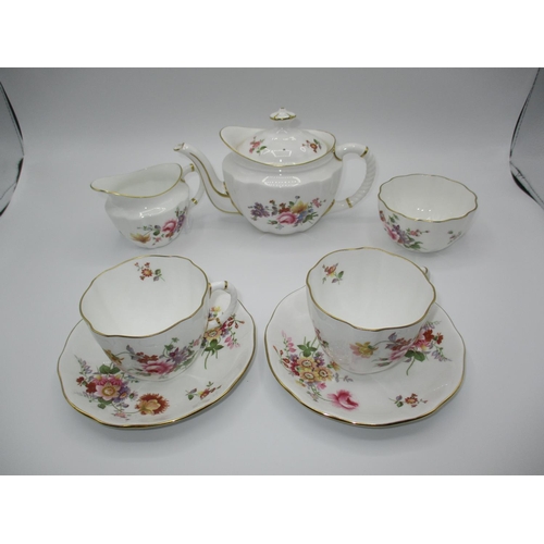 222 - Royal Crown Derby Derby Posies 7 Piece Tea For Two Set