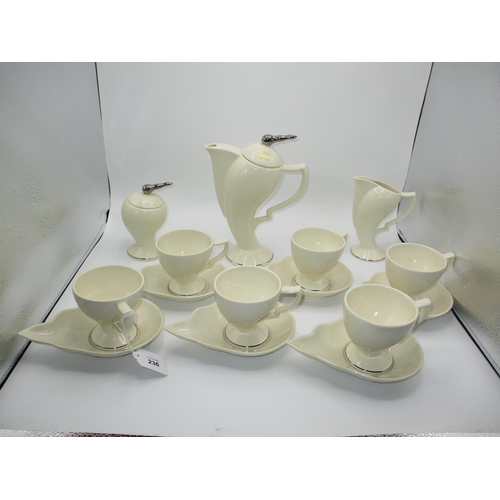 236 - Moorland Chelsea Works Stylised Coffee Set, 15 pieces