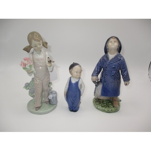 237 - Two Royal Copenhagen Figures and a Lladro Figure