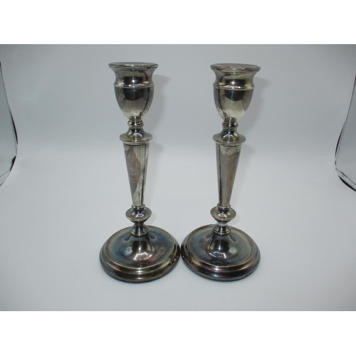 247 - Pair of Silver Candlesticks, Birmingham 1973