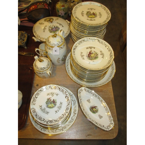 38 - Emaux De Limoges Porcelain Dinner Service, 49 pieces