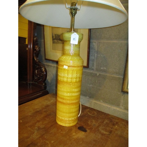 92 - Stylish Decorated Wood Table Lamp with Shade