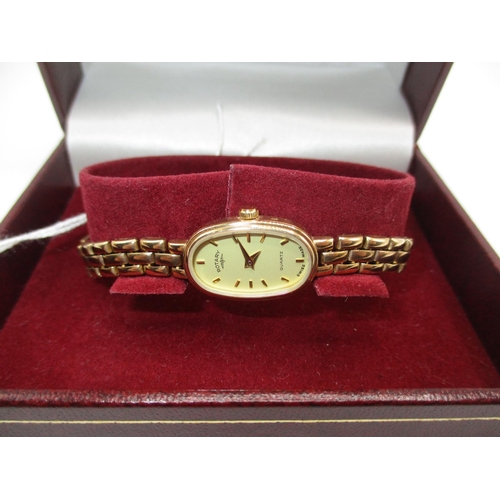 268 - Ladies 9ct Gold Rotary Bracelet Watch, 14.13g total