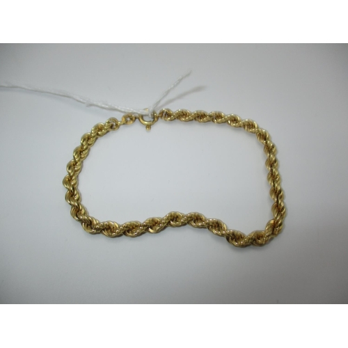 274 - 9ct Gold Rope Twist Bracelet, 5.09g