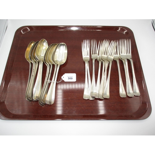 309 - WITHDRAWN FROM SALE - Sets of 12 Table Forks and Spoons