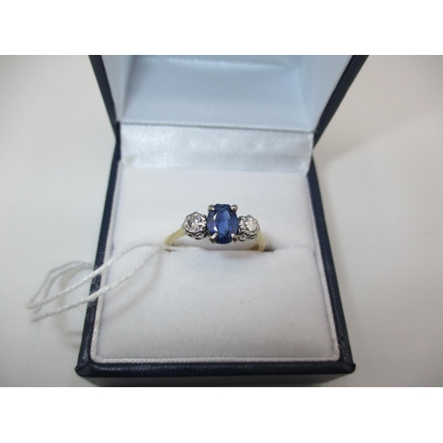 342 - 18ct Gold Sapphire and Diamond Ring