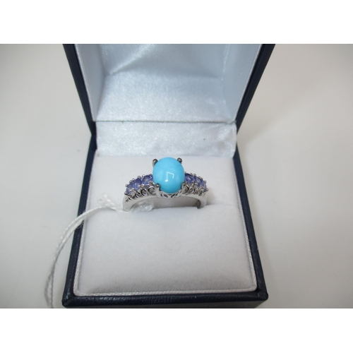 349 - Turquoise and Tanzanite Ring