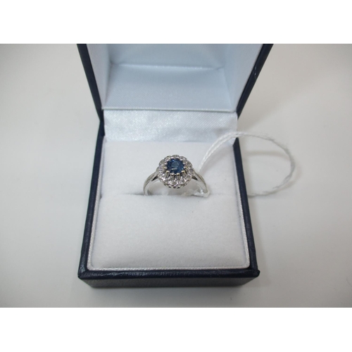 359 - 9ct White Gold Sapphire and Diamond Ring