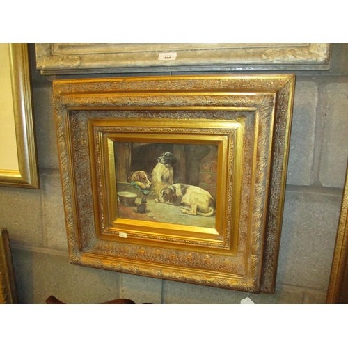 397 - Gilt Framed Print of Dogs and Kitten